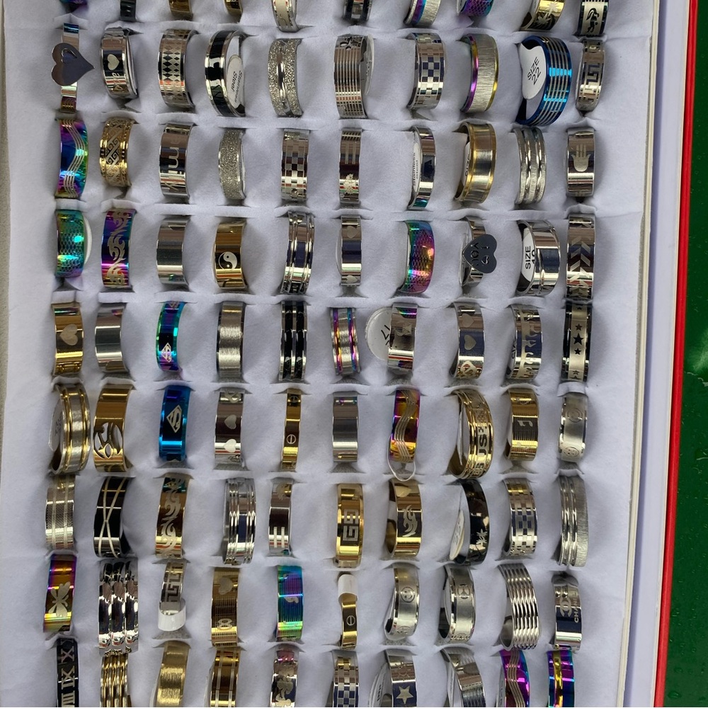 100 Authentic Stainless Steel Rings